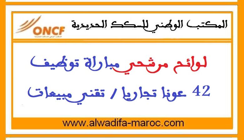 لوائح مرشحي مباراة توظيف 42 عونا تجاريا / تقني مبيعات 1 لوائح مرشحي مباراة توظيف 42 عونا تجاريا / تقني مبيعات