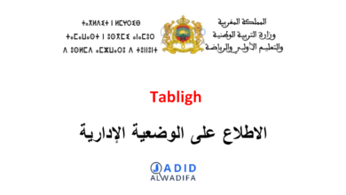 Tabligh authentification Service des ressources humaines
