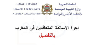 راتب الأستاذ 2025 اجرة الاساتذة بالمغرب الجديدة بالتفصيل