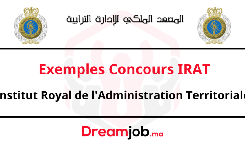 Exemples Concours IRAT des Années Précédentes 1 Exemples Concours IRAT