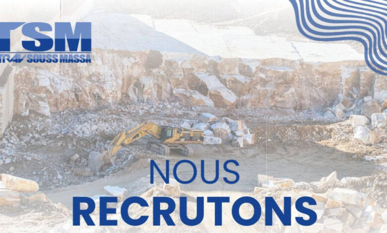Opportunité sur chantier minier: TSM embauche à Zgounder 1 Trav Souss Massa