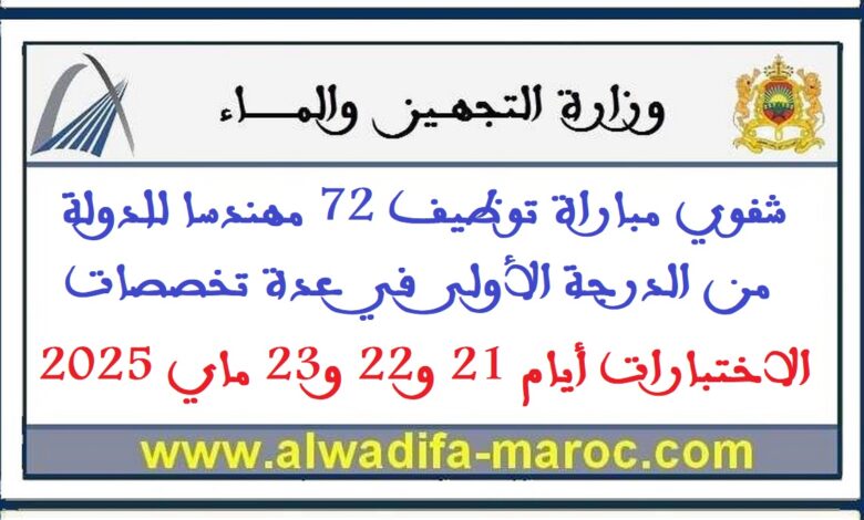 شفوي مباراة توظيف 72 مهندسا للدولة من الدرجة الأولى في عدة تخصصات 1 شفوي مباراة توظيف 72 مهندسا للدولة من الدرجة الأولى في عدة تخصصات