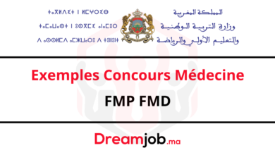 Exemples Concours Médecine FMP FMD avec Corrigé
