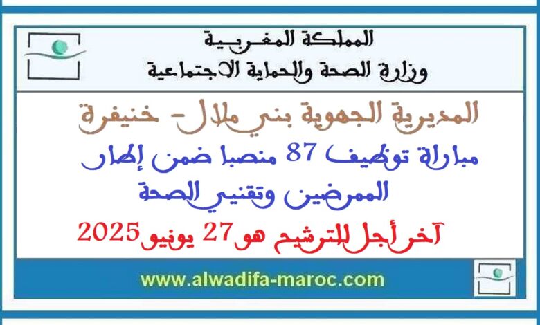 المديرية الجهوية للصحة والحماية الاجتماعية بني ملال 1 المديرية الجهوية للصحة والحماية الاجتماعية بني ملال